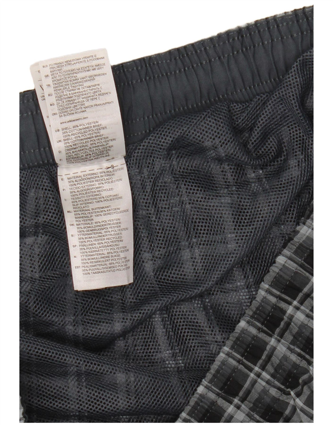 Ανδρικό σορτς κολύμβησης Adidas XL Navy Blue Check Polyester