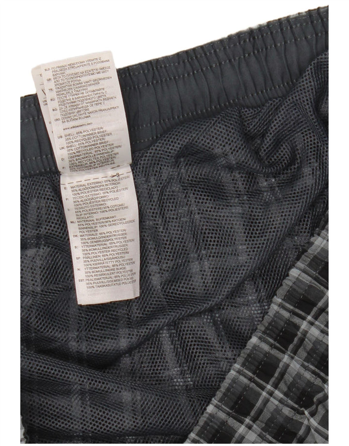 Ανδρικό σορτς κολύμβησης Adidas XL Navy Blue Check Polyester