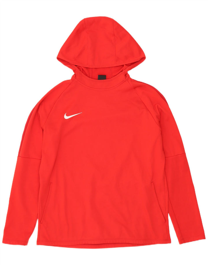 NIKE Ανδρικό Dri Fit Graphic Hoodie Jumper με μεγάλο κόκκινο πολυεστέρα