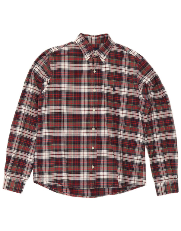 RALPH LAUREN Ανδρικό φανελένιο πουκάμισο μεσαίο πολύχρωμο βαμβακερό καρό