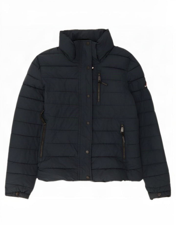 Superdry γυναικείο μπουφάν με επένδυση UK 10 Small Navy Blue Polyester