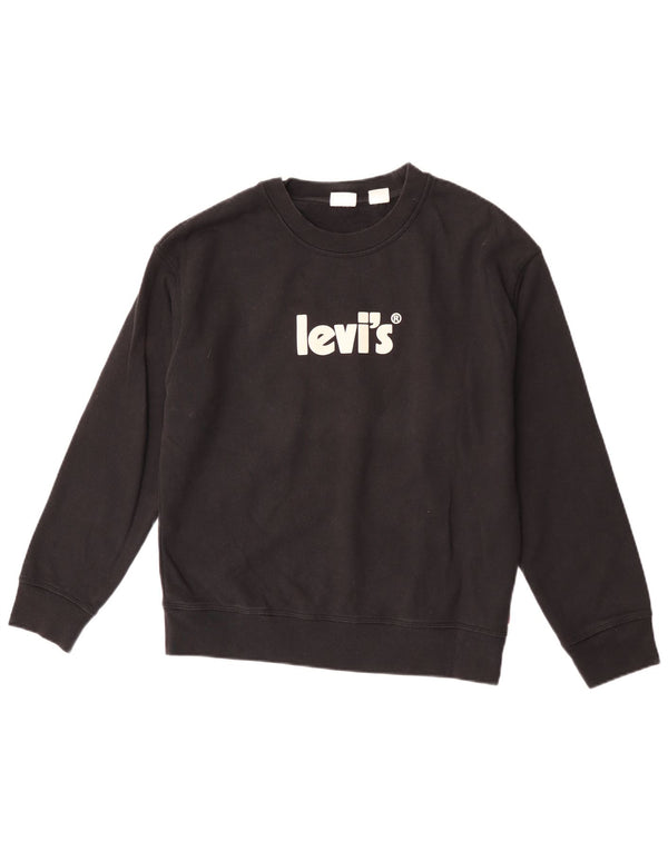 Ανδρικό γραφικό φούτερ Levi's Small μαύρο βαμβακερό