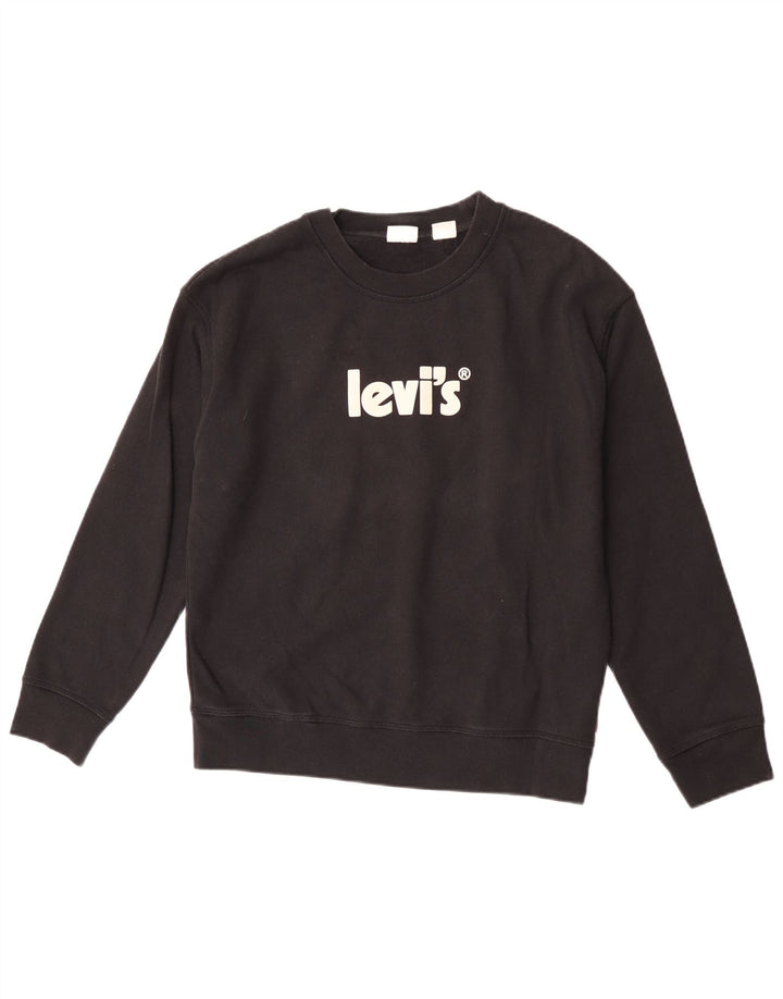Ανδρικό γραφικό φούτερ Levi's Small μαύρο βαμβακερό