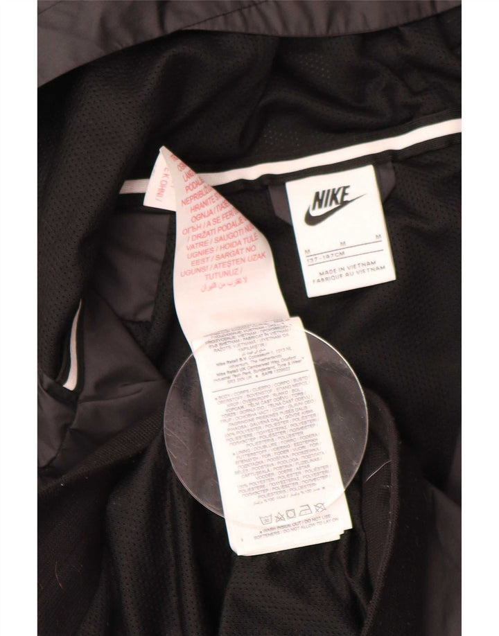Μπουφάν βροχής Nike Boys με κουκούλα 10-11 ετών μεσαίο μαύρο πολυεστέρα
