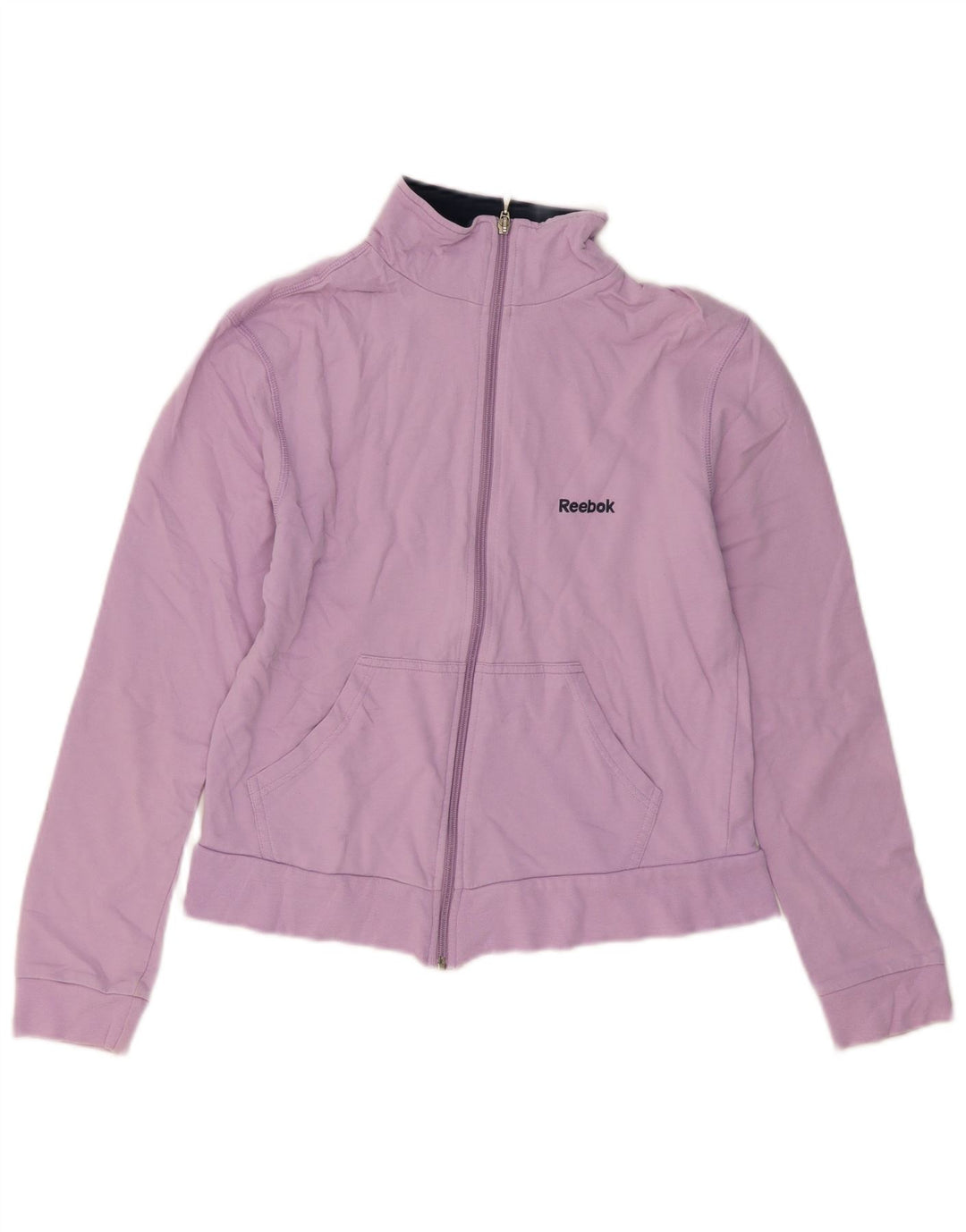 Γυναικεία αθλητική φόρμα REEBOK Top Jacket UK 14 Large Purple Cotton