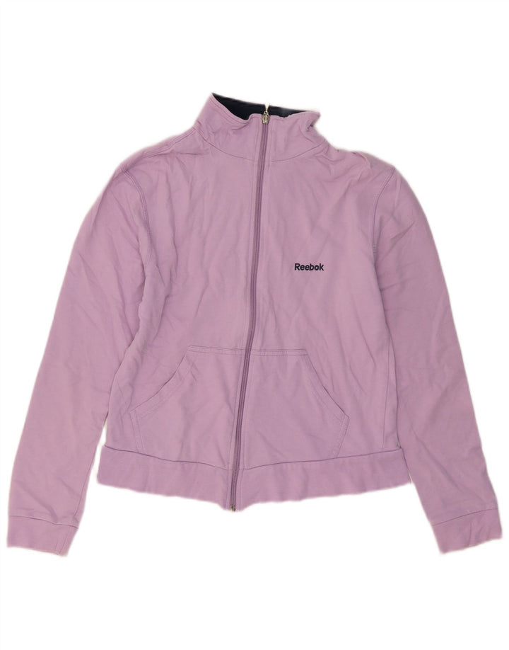 Γυναικεία αθλητική φόρμα REEBOK Top Jacket UK 14 Large Purple Cotton