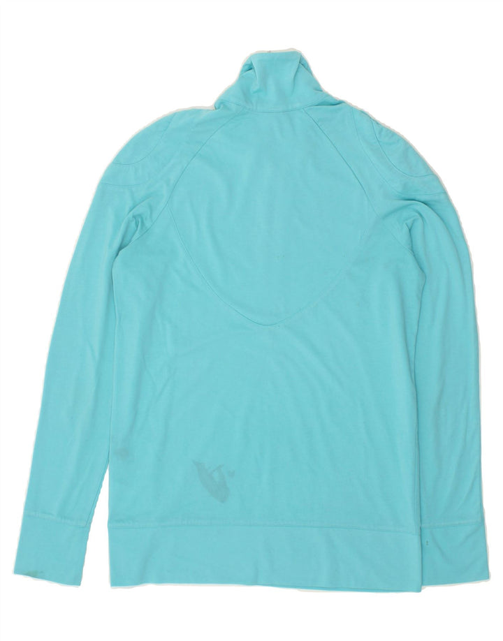 ADIDAS Womens Zip Neck Top Long Sleeve EU 38 Medium Blue Polyester Vintage Adidas and Second-Hand Adidas from Messina Hembry 