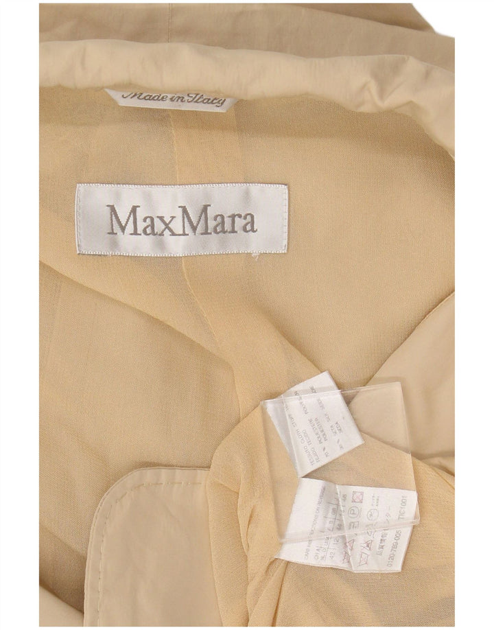 Max Mara Γυναικείο μπουφάν blazer UK 14 μεγάλου μπεζ πολυεστέρα