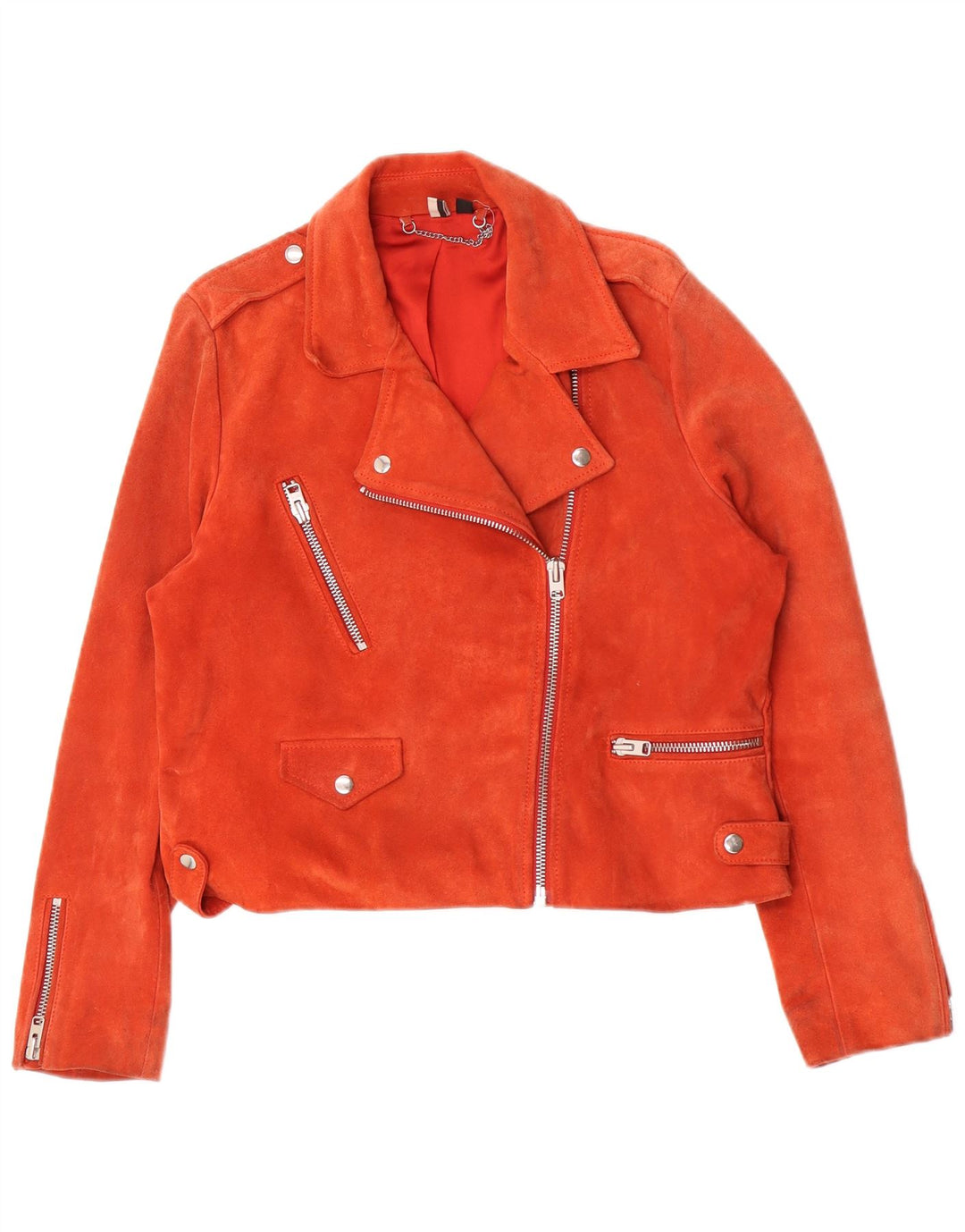 Topshop Γυναικείο Suede Biker Jacket UK 16 Large Pink Leather