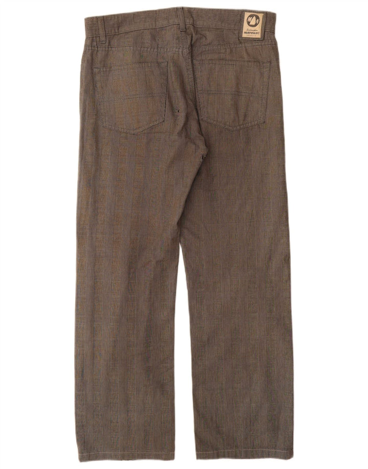 MURPHY & NYE Ανδρικό ίσιο casual παντελόνι W33 L30 Grey Houndstooth