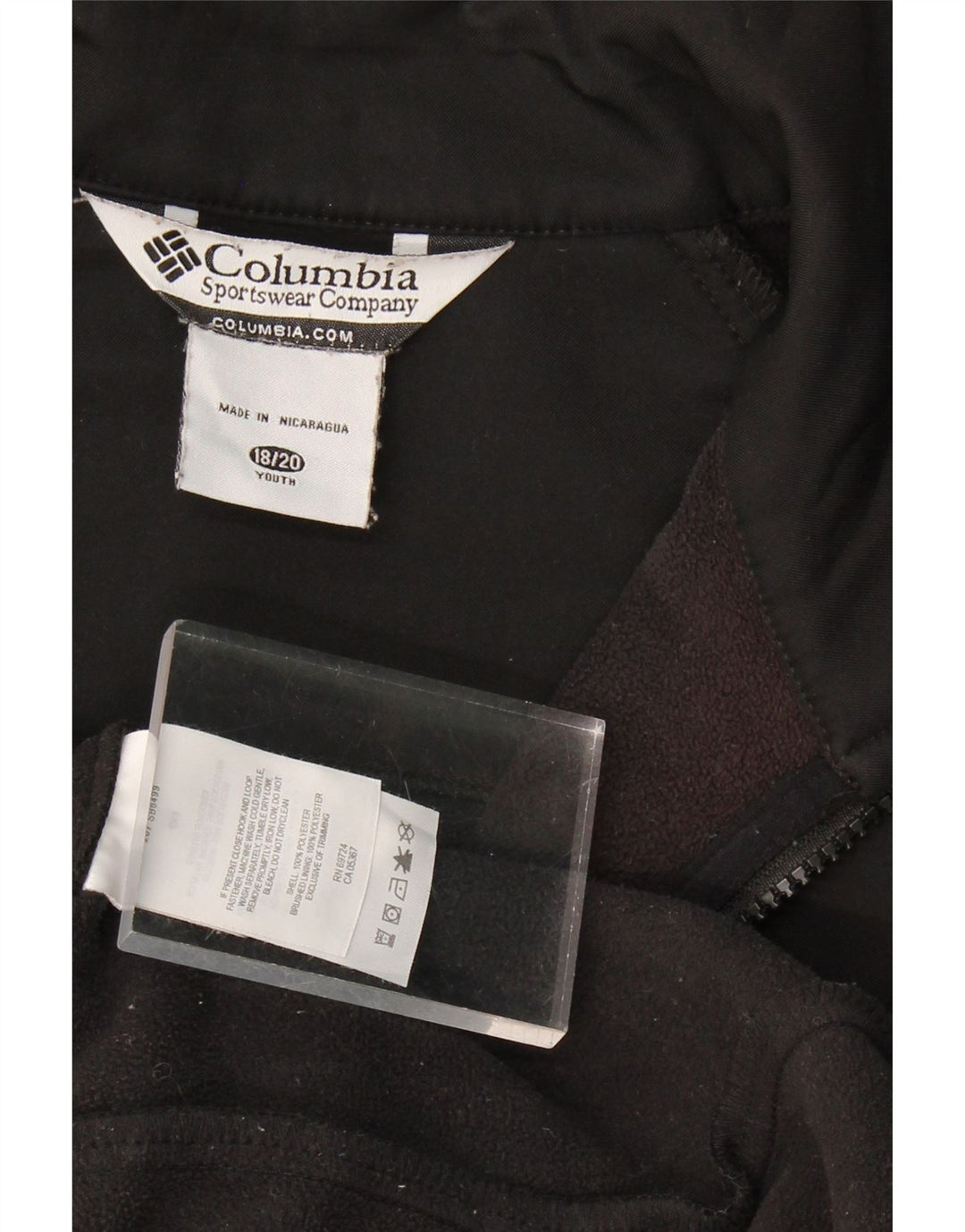 COLUMBIA Girls Bomber Jacket 15-16 Years XL Black Polyester