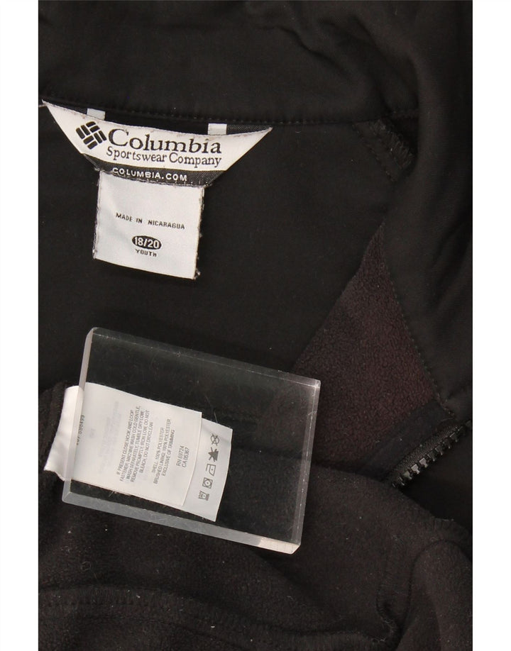 COLUMBIA Girls Bomber Jacket 15-16 Years XL Black Polyester