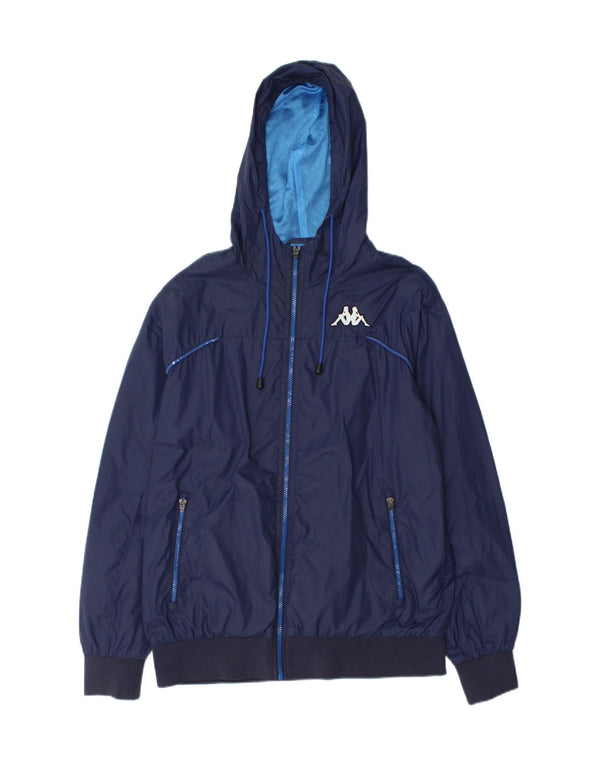 Kappa Ανδρικό μπουφάν βροχής με κουκούλα UK 42 XL Navy Blue Nylon