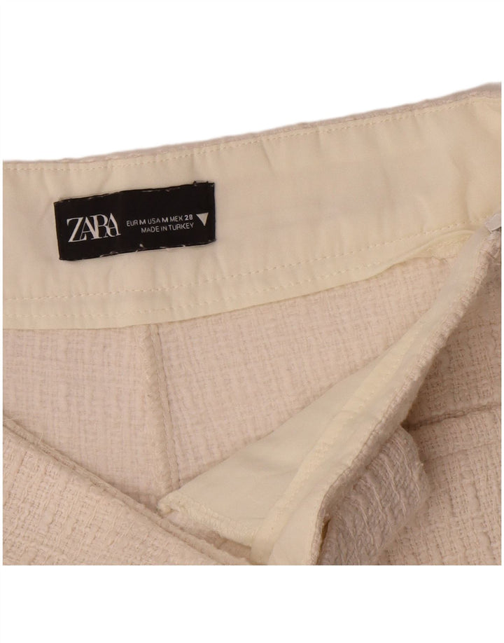 Zara Γυναικείο Σορτς Casual Medium W28 Λευκό