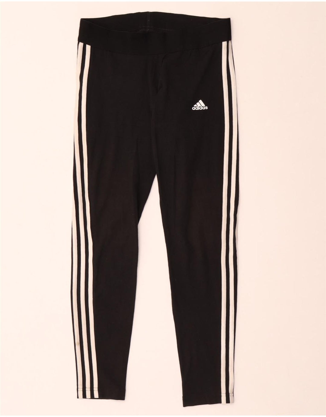 Γυναικείο κολάν ADIDAS UK 12/14 Μεσαίο μαύρο βαμβακερό