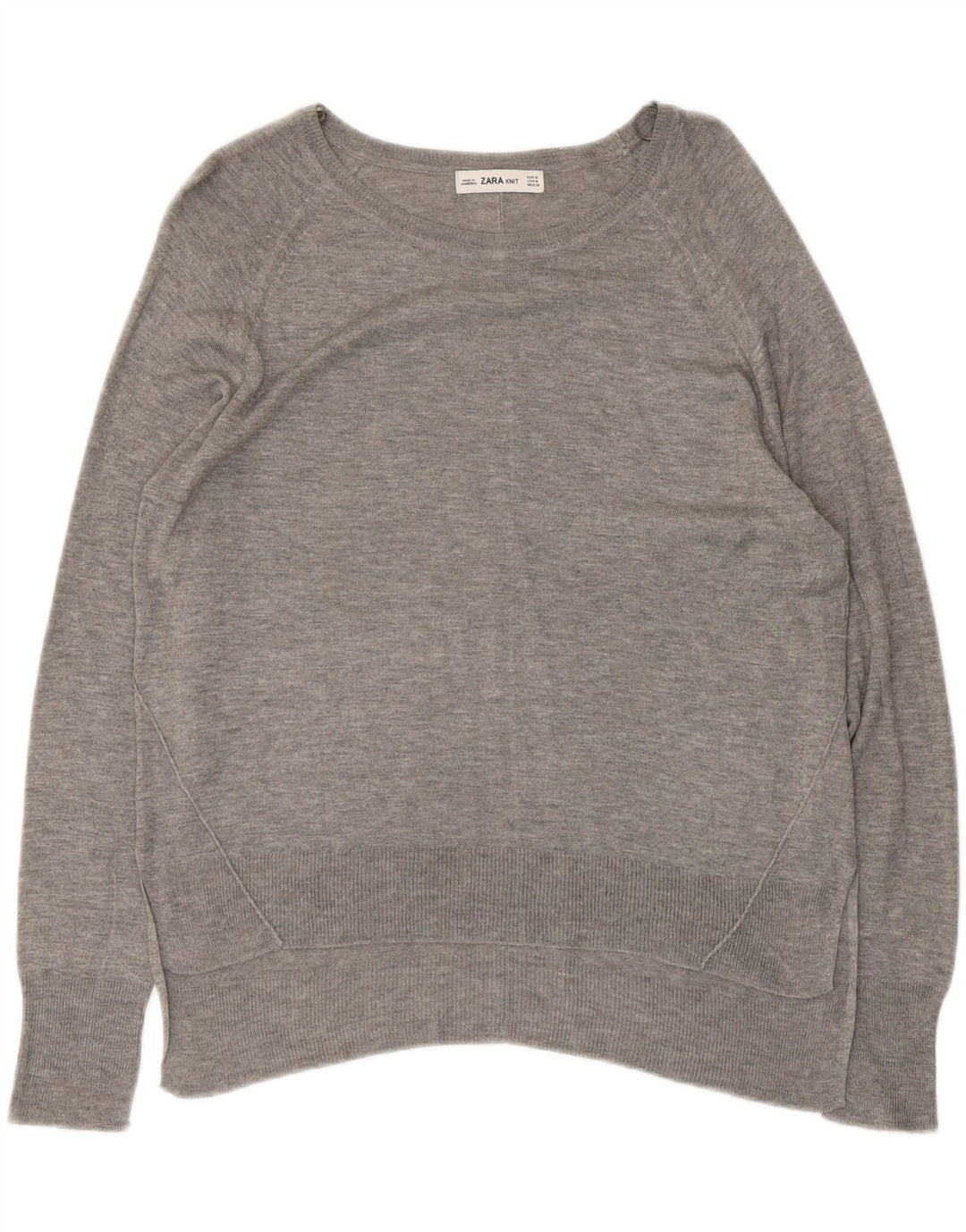 Zara Γυναικεία Μπλούζα Τοπ UK 14 Medium Grey