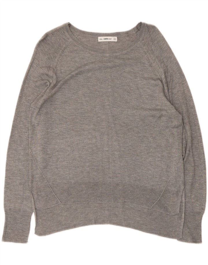Zara Γυναικεία Μπλούζα Τοπ UK 14 Medium Grey