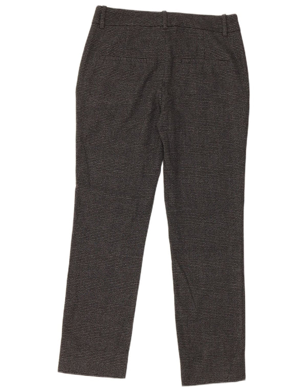 Zara Γυναικείο ίσιο παντελόνι Chino EU 34 2XS W24 L27 Grey Check Polyester