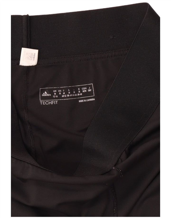 Adidas Womens Tech Fit Graphic κολάν UK 12/14 Medium Black