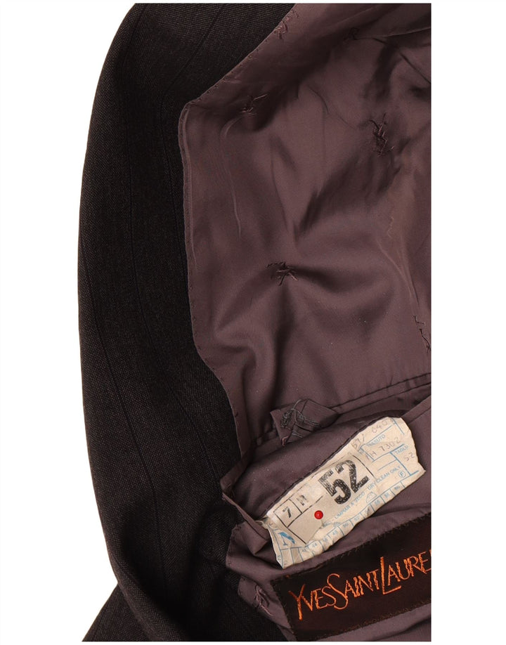 Yves Saint Laurent Ανδρικό σακάκι 2 κουμπιών IT 52 XL γκρι ριγέ