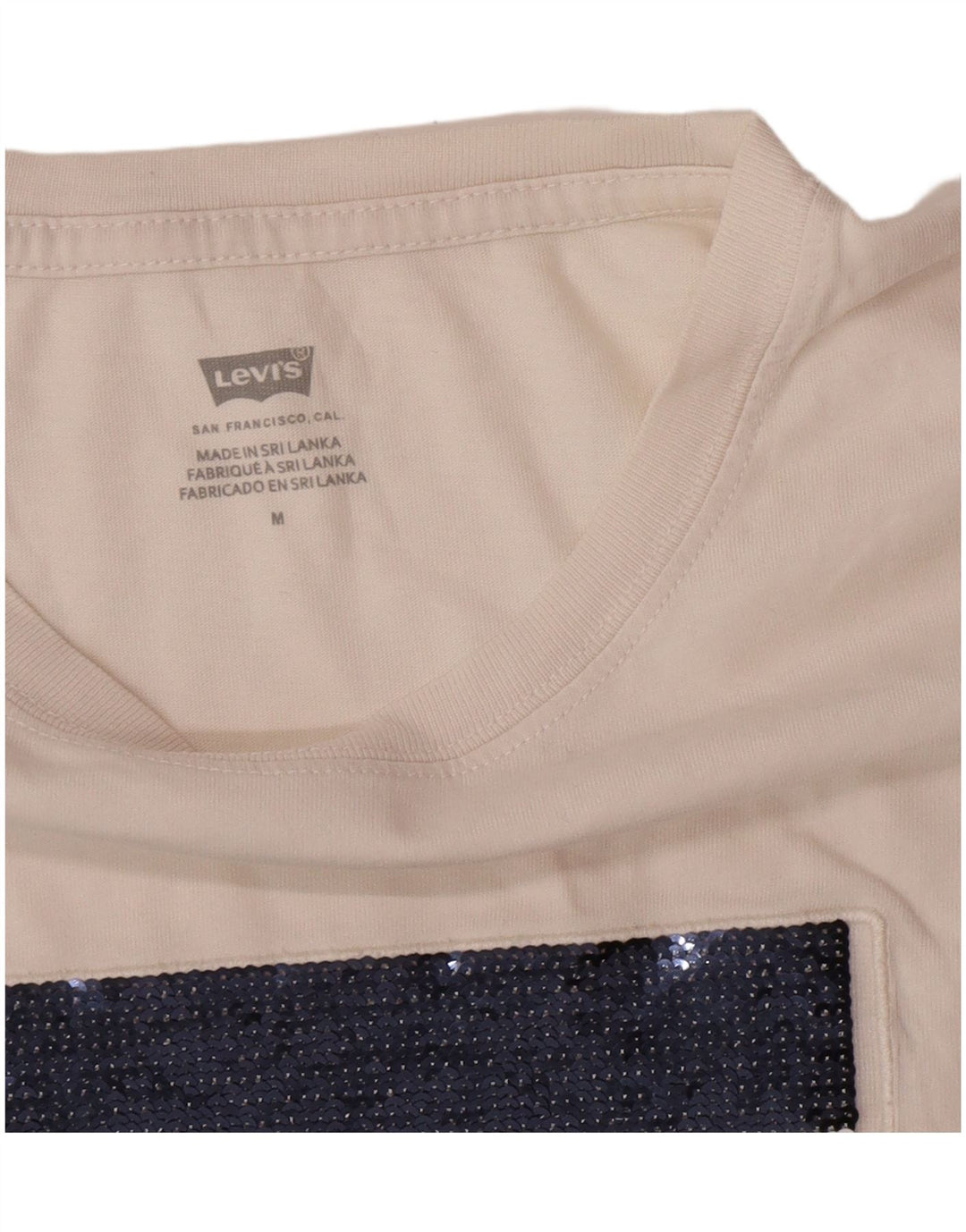 Γυναικείο γραφικό T-Shirt Levi's Top UK 14 Medium White