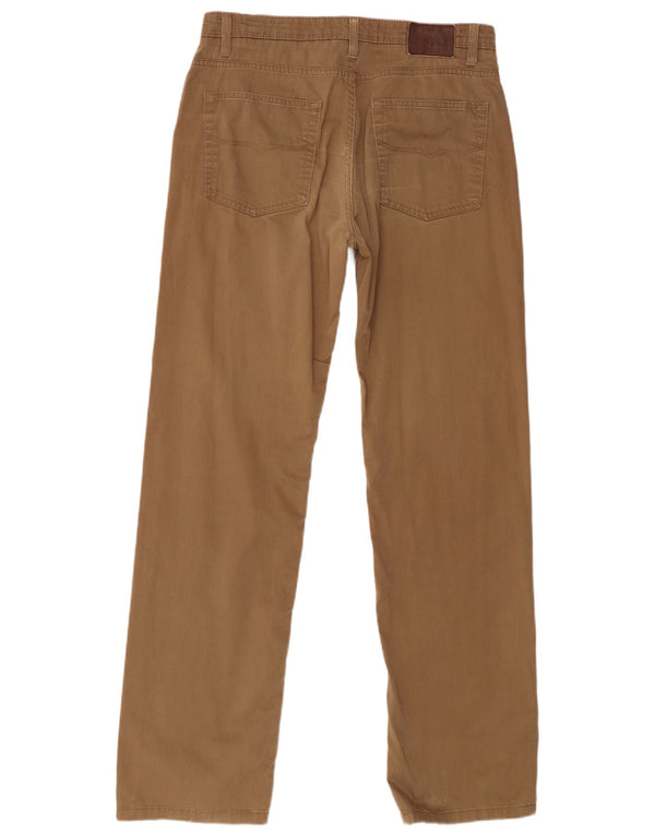 Marks & Spencer Mens Blue Harbour Straight Casual Παντελόνι W32 L33 Καφέ