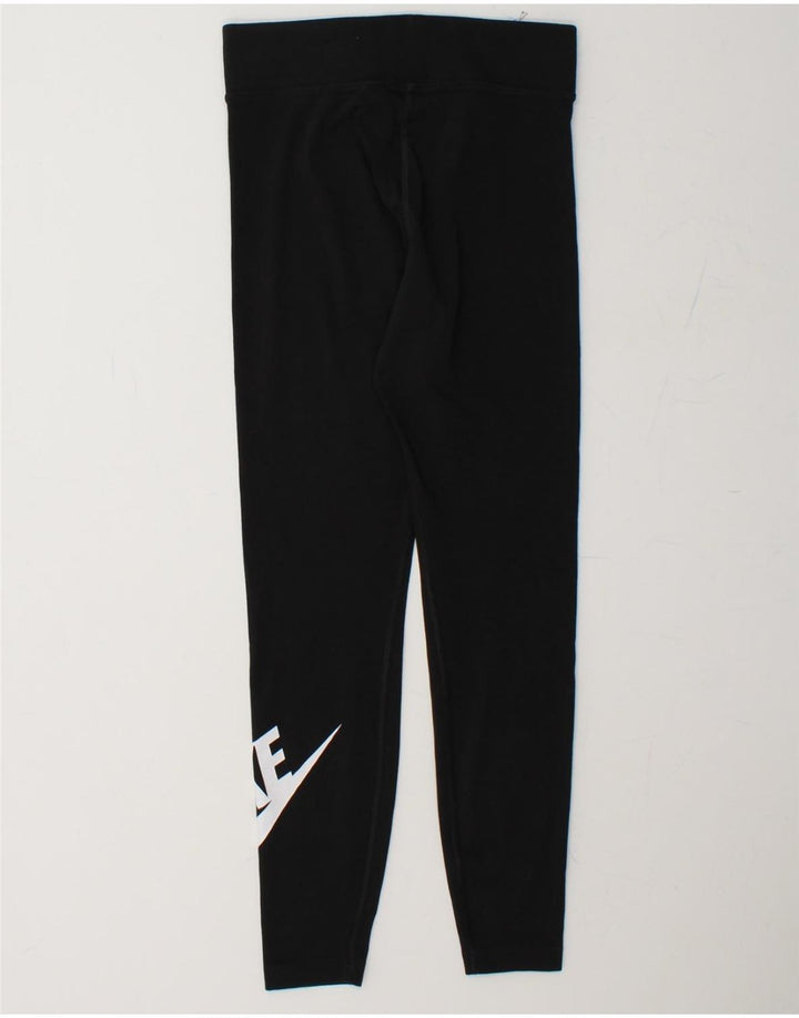 NIKE Womens Graphic Leggings UK 10 Small  Black Cotton Vintage Nike and Second-Hand Nike from Messina Hembry 