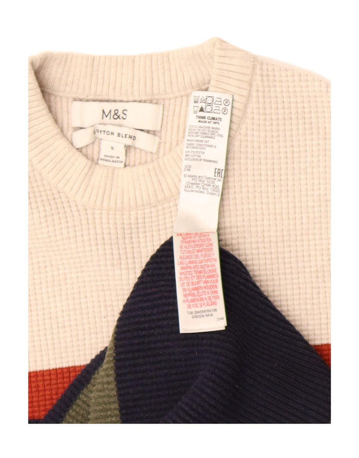 Marks & Spencer Γυναικείο πουλόβερ με λαιμόκοψη UK 10 Small πολύχρωμο
