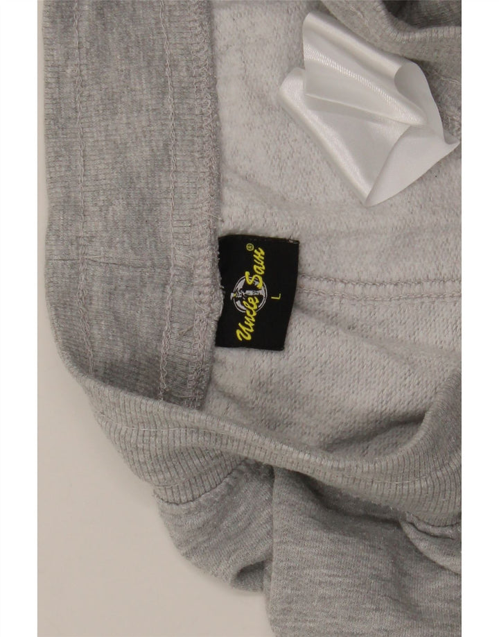 Uncle Sam Mens Graphic αθλητική φόρμα παντελόνι Joggers Large Grey Flecked