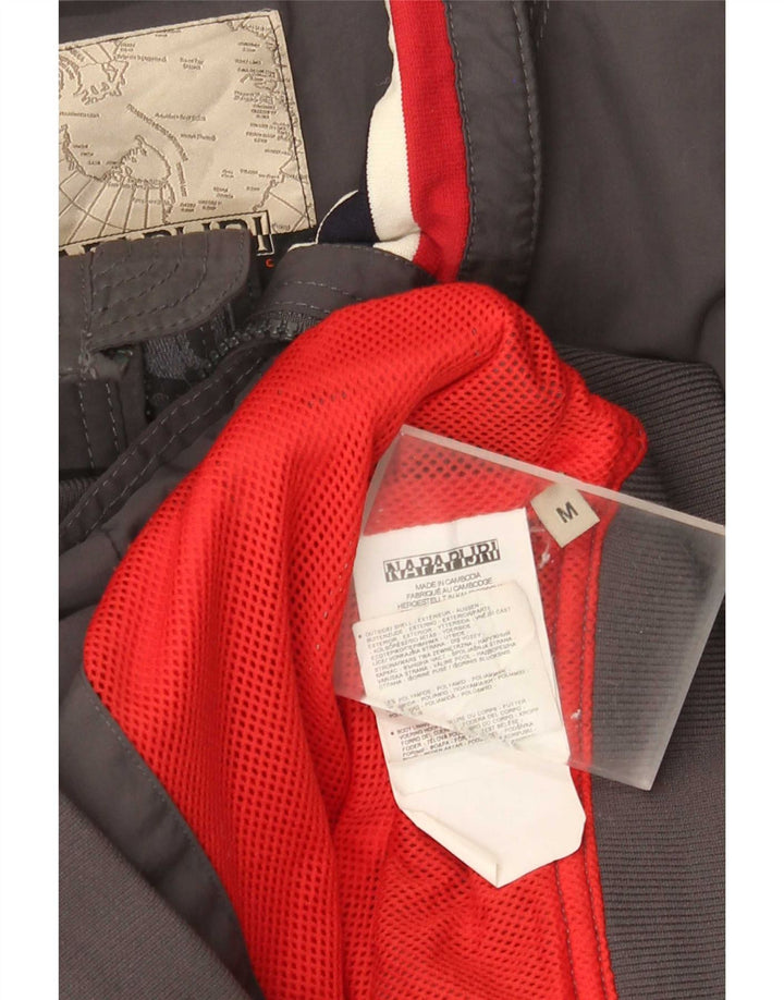 Napapijri Ανδρικό Bomber Rain Jacket UK 38 Medium Grey Polyamide