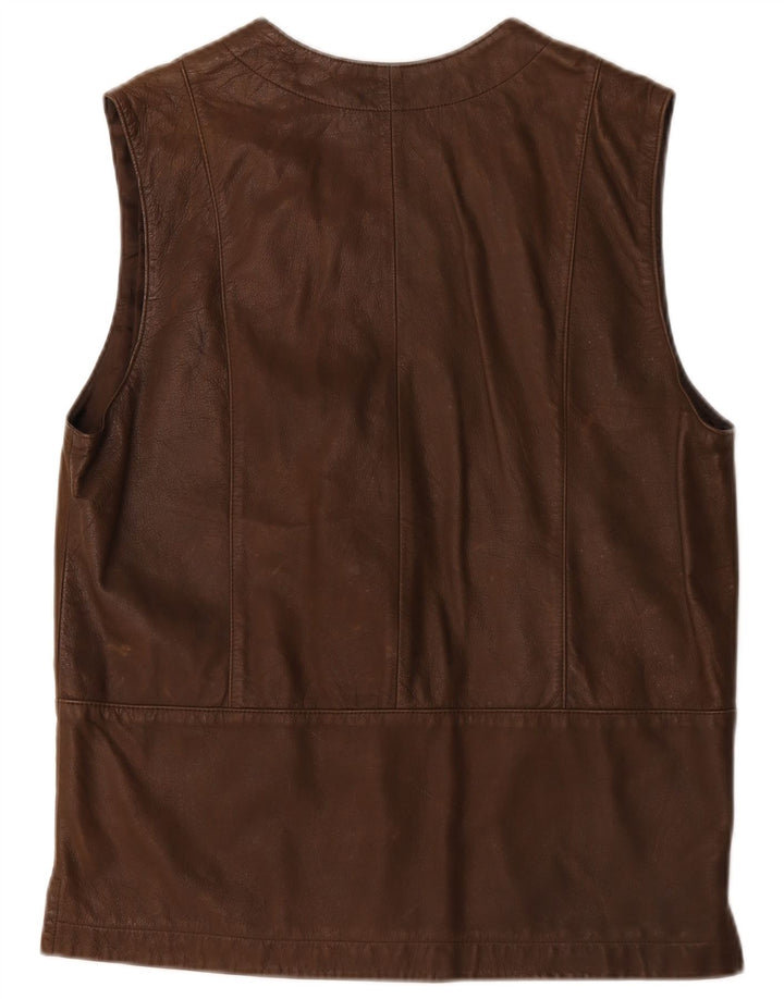 Roxy Γυναικείο Δερμάτινο Gilet EU 38 Μεσαίο Καφέ Δέρμα