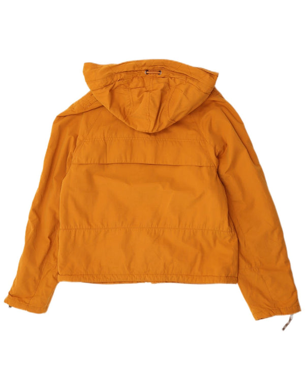 Zara γυναικείο μπουφάν με κουκούλα Loose Fit Windbreaker UK 6 XS Yellow Polyester