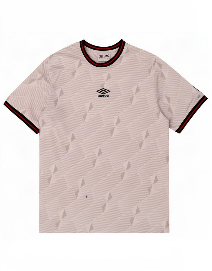 Ανδρικό T-Shirt Umbro Top Medium White Geometric Polyester