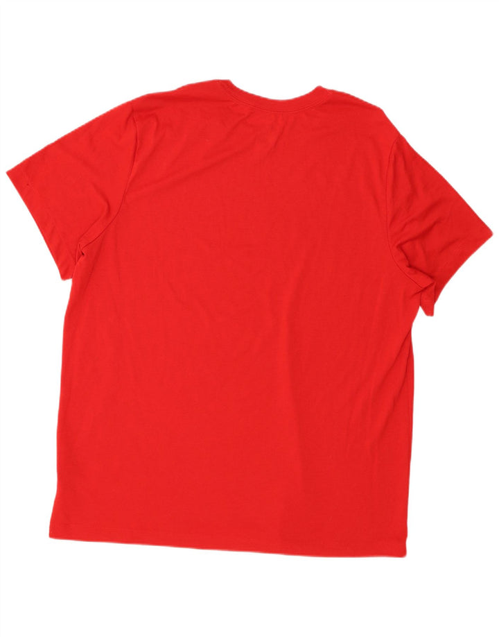 Ανδρικό T-Shirt Nike με γραφικό Dri Fit Top XL κόκκινο πολυεστέρα