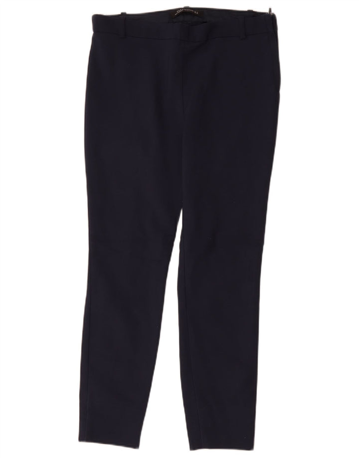 Zara Γυναικείο Slim Casual Παντελόνι Medium W28 L26 Navy Blue