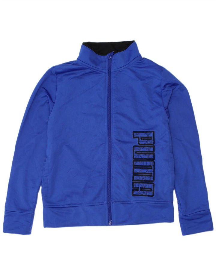 Puma Boys Graphic αθλητική φόρμα Top Jacket 6-7 Years Blue Polyester