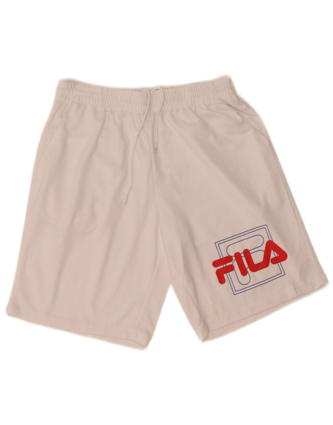 Ανδρικό γραφικό αθλητικό σορτς Fila XS λευκό πολυεστέρα