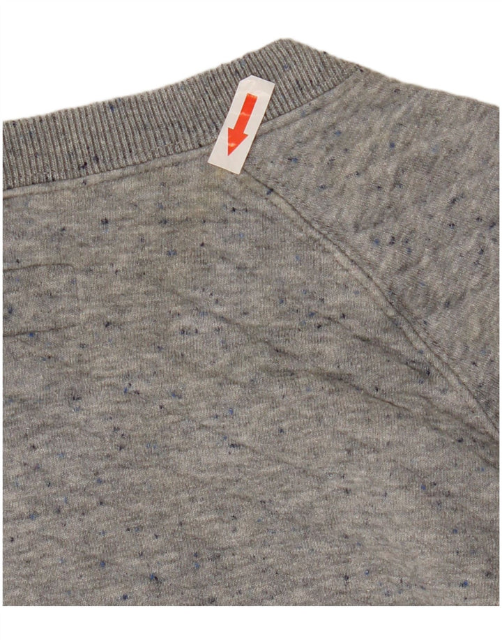 Jack Wills Γυναικείο Φούτερ μεγάλου μεγέθους Jumper UK 8 Small Grey Cotton