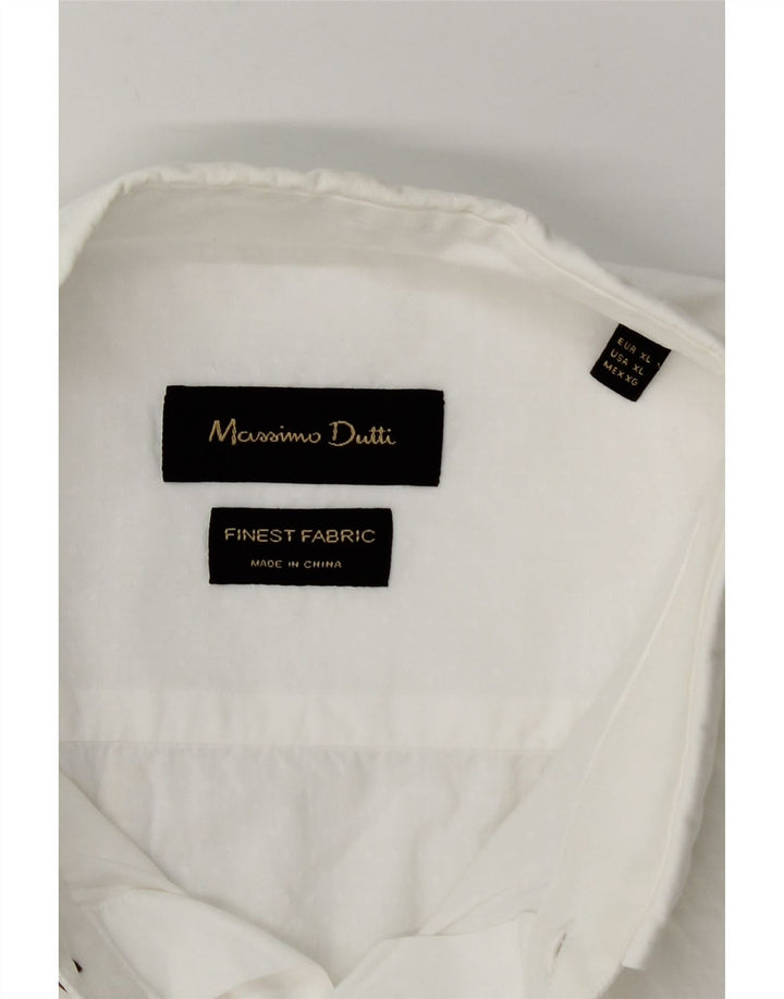 Ανδρικό πουκάμισο Massimo Dutti XL Λευκό