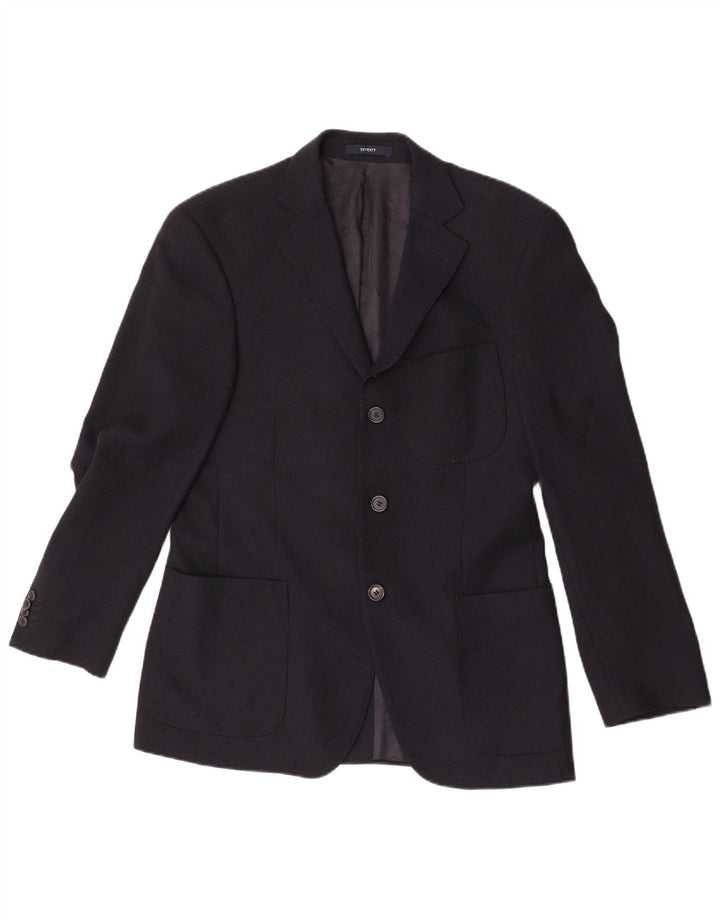 Ανδρικό μπουφάν σακάκι Seventy 3 κουμπιών IT 46 Small Navy Blue Virgin Wool