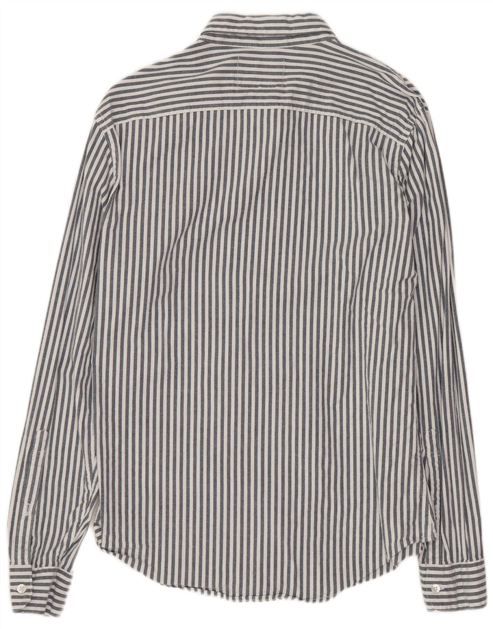 Ανδρικό Μυώδες Πουκάμισο HOLLISTER Βαμβακερό μεσαίο γκρι ριγέ