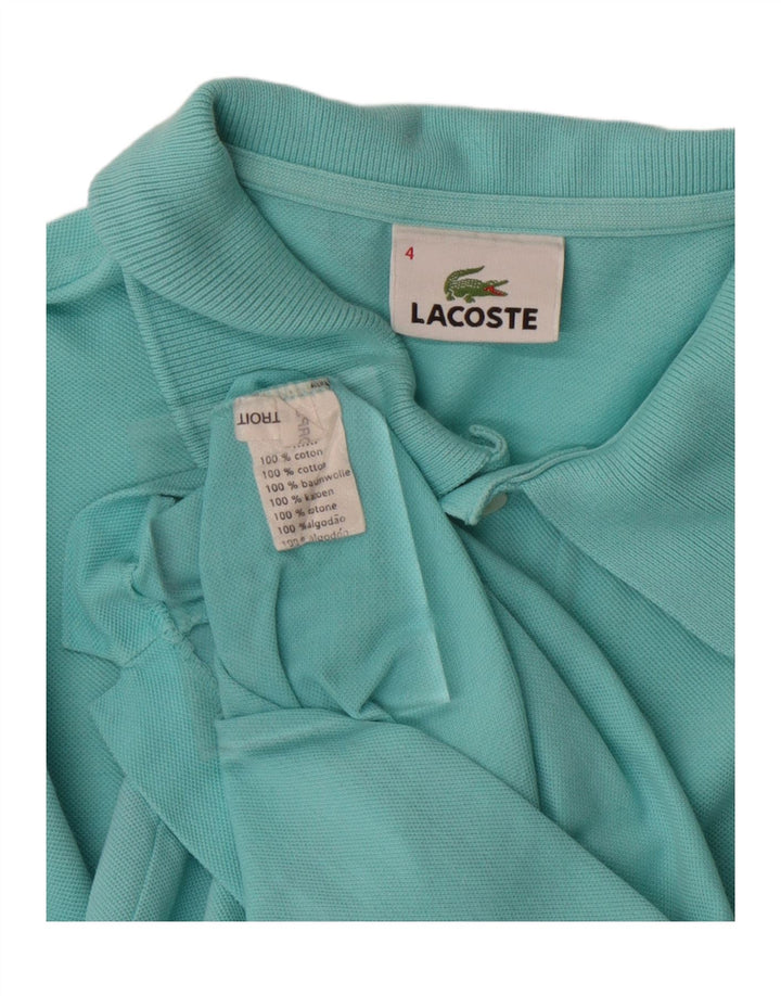 LACOSTE Mens Polo Shirt Size 4 Medium Turquoise Cotton Vintage Lacoste and Second-Hand Lacoste from Messina Hembry 