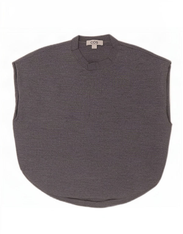 Cos Womens Loose Fit Vest Tank Top UK 6 XS Grey Wool