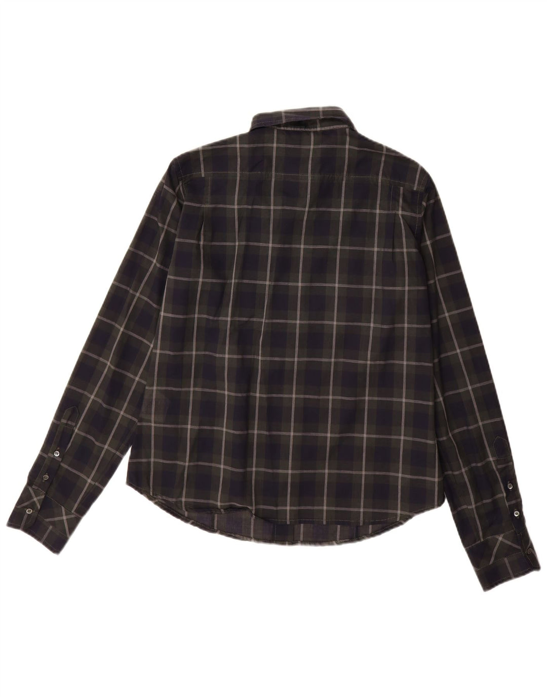 Henry Cottons Γυναικείο βολάν μπλουζάκι μπροστινό IT 48 XL Navy Blue Check Cotton