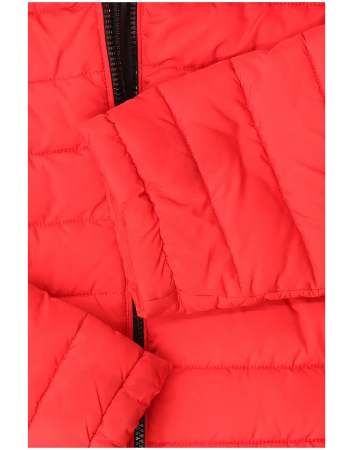 Superdry Ανδρικό μπουφάν με κουκούλα UK 40 Large Red Polyester