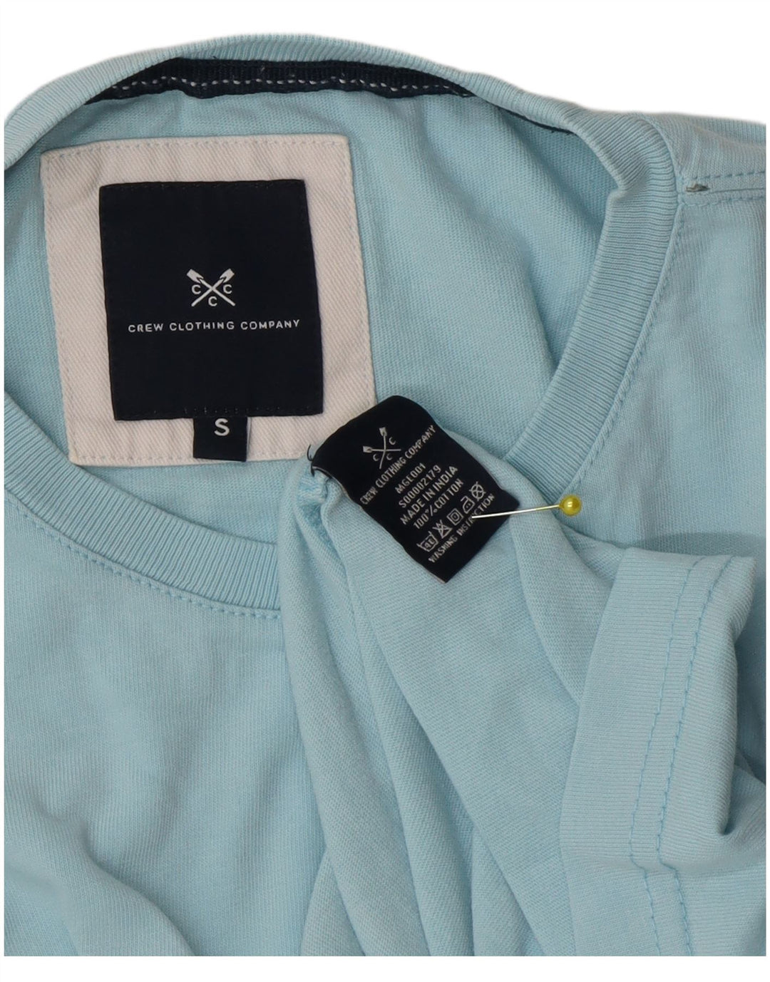 Ανδρικό T-Shirt Crew Clothing Top Μικρό μπλε βαμβακερό