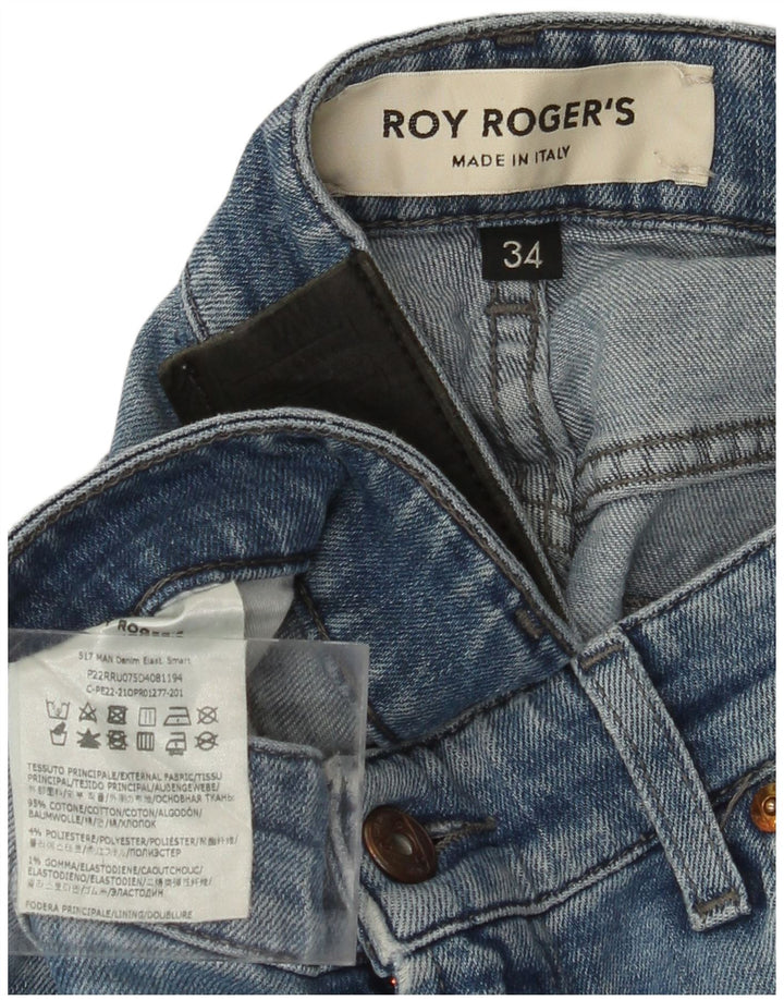 ROY ROGERS Ανδρικό Slim Jeans W34 L34 Μπλε βαμβακερό