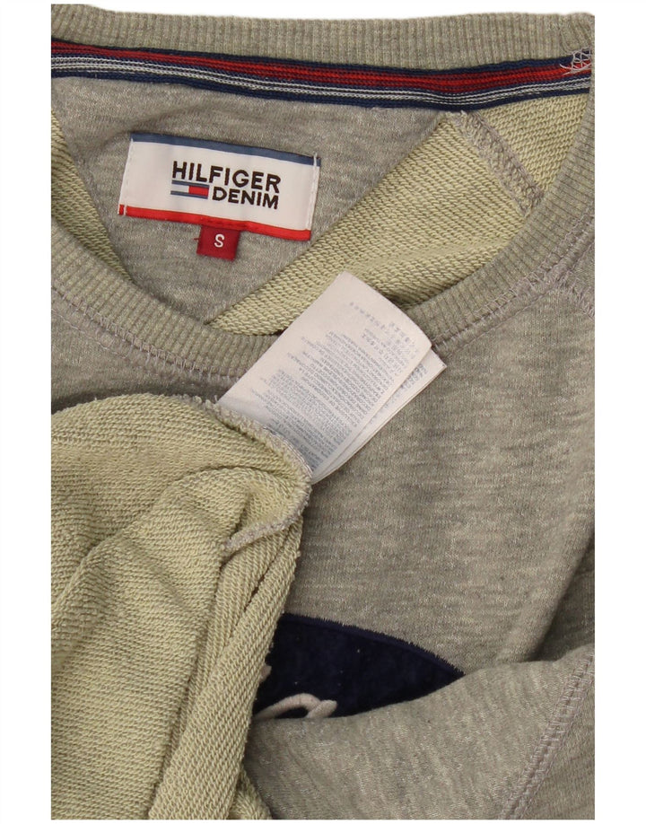TOMMY HILFIGER Γραφικό ανδρικό φούτερ Jumper Μικρό γκρι βαμβακερό