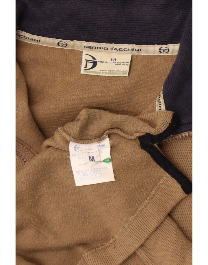 Ανδρικό φούτερ με φερμουάρ Sergio Tacchini, μεσαίο βαμβακερό μπεζ
