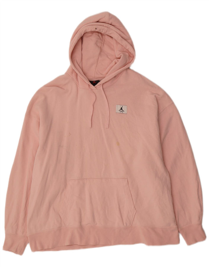 Ανδρική κουκούλα Jordan Oversized, Μεσαίο ροζ βαμβακερό